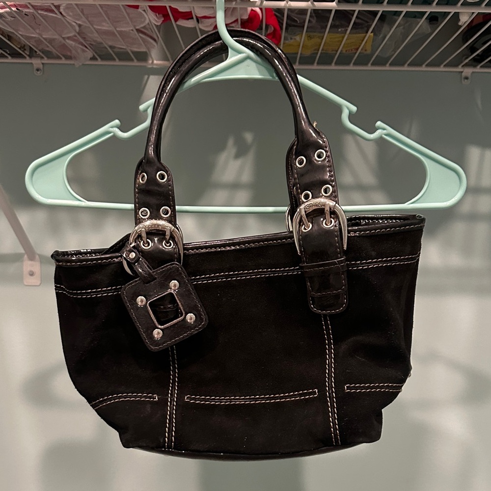 Vintage Black Suede handbag